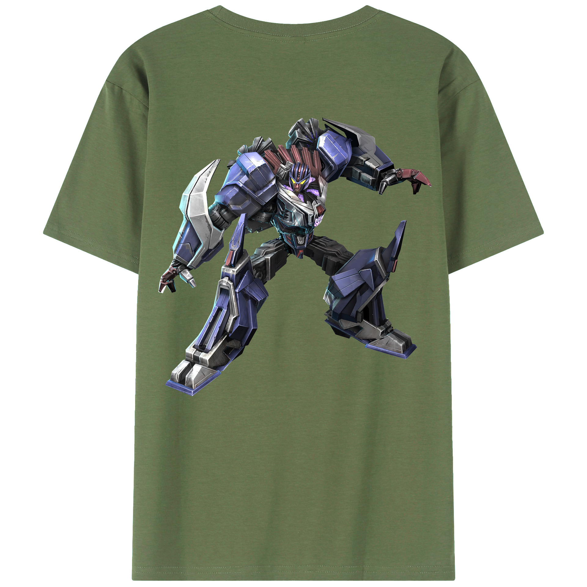 （画像用） Transformers トランスフォーマー 綿100％ メンズ半袖Tシャツ（バックプリント） 通気性